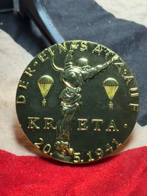 WW2 German Kreta (Crete) Commemorative Medallion