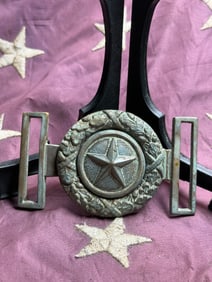 CIVIL WAR CONFEDERATE TEXAS 2 PIECE BELT BUCKLE