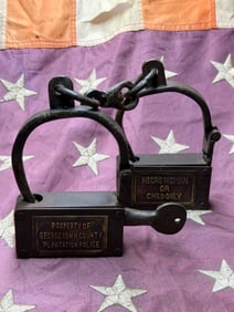 CIVIL WAR GEORGETOWN COUNTY PLANTATION POLICE SLAVE SERVANT SHACKLES CUFFS