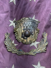 Civil War United States Marine Corps Dress Helmet Insignia and Wreath Set