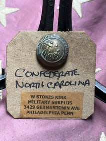 Civil War North Carolina State Seal Button By W. Stokes Kirk