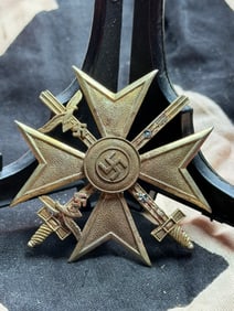 WW2 German Spanish Cross with Swords in Bronze (Spanienkreuz)