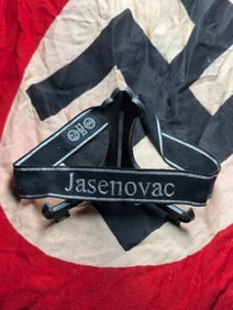 WW2 Personalized SS Head Harness and Name Band (“Jasenovac??)