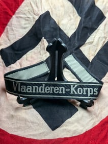 WW2 German “Vlaanderen-Korps?? Cuff Title (Ärmelband), Waffen-SS Foreign Volunteer Formation