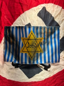 WW2 German Marked for Exclusion: Nazi “Jude?? Armband, c. 1941–1945