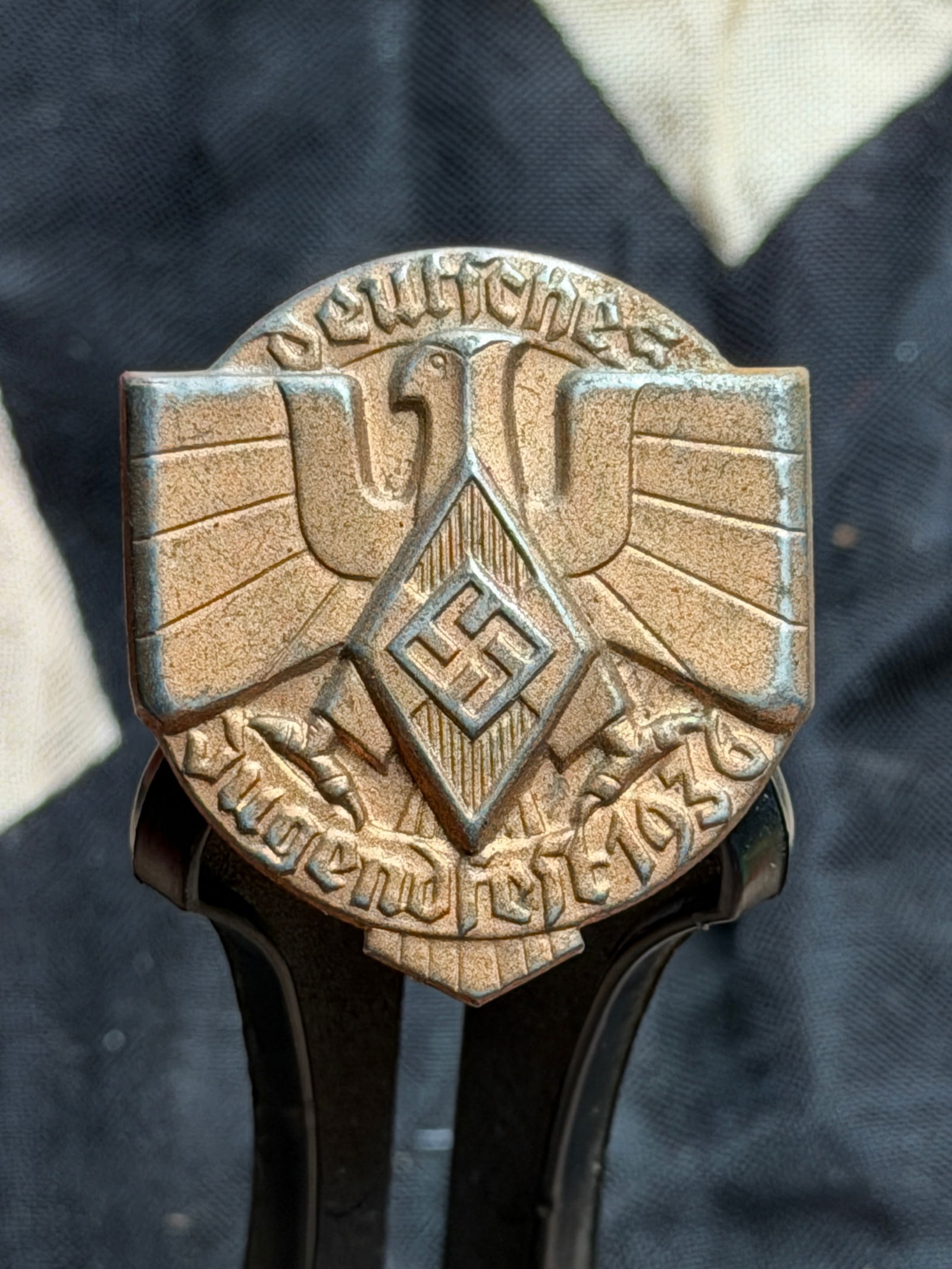 WW2 German Hitler Youth Rally Badge: “Reichssportwettkampf – Essen 1934 (1 of 3)