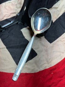 WW2 German State Silver Serving Spoon with Reich Chancellery Mark