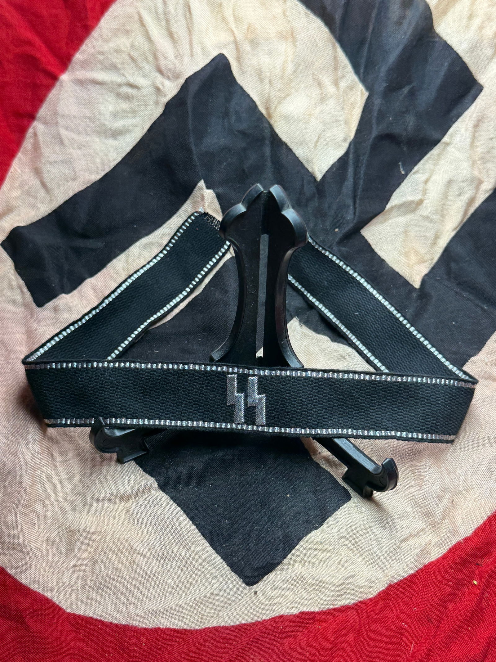 WW2 German SS Uniform Cuff Title with Sig Runes (1 of 3)