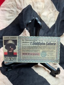 WW2 German 2nd Stahlhelm Lottery Ticket, Series B (1935)
