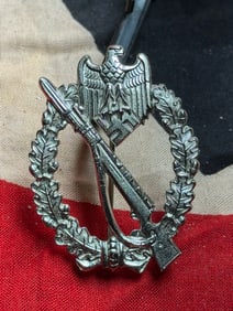 WW2 German Infantry Assault Badge in Silver (Infanterie-Sturmabzeichen in Silber)