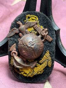 U.S. Marine Corps Officer’s Cap Insignia, Indian Wars Era (c. 1870–1898) By Schuyler Hartley And