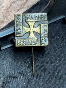 WW2 German Niederwald Memorial 50-Year Anniversary Commemorative Badge