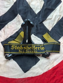 WW2 German “Stabshelferin des Heeres?? Cuff Title (Army Staff Auxiliary)