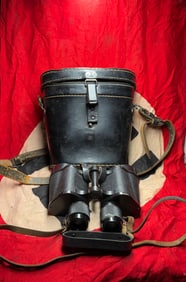 WW2 German Dienstglas 8×40 Field Binoculars with Leather Carrying Case