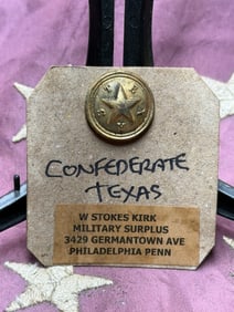 Lone Star in Rebellion: Confederate Texas Uniform Button, c. 1861–1865