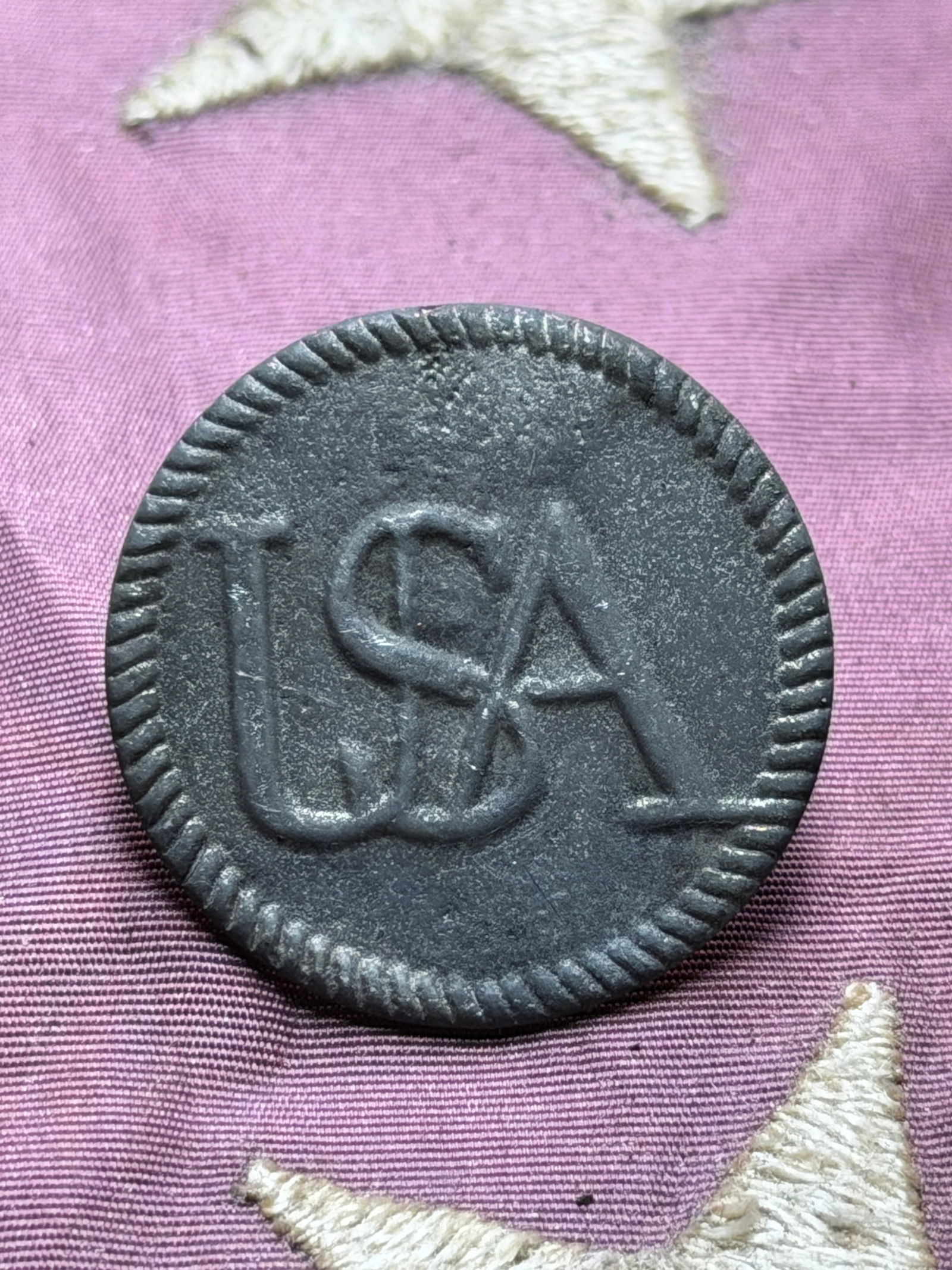 United States of America Pewter Coat Button, Revolutionary War Era (c. 1776–1783) (1 of 4)