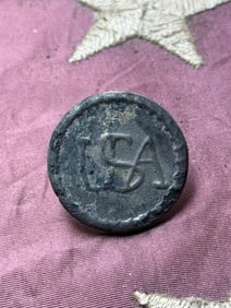 USA Pewter Coat Button, American Revolutionary War Era (c. 1776–1783)