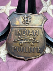 Indian Police Shield Badge, Late 19th–Early 20th Century