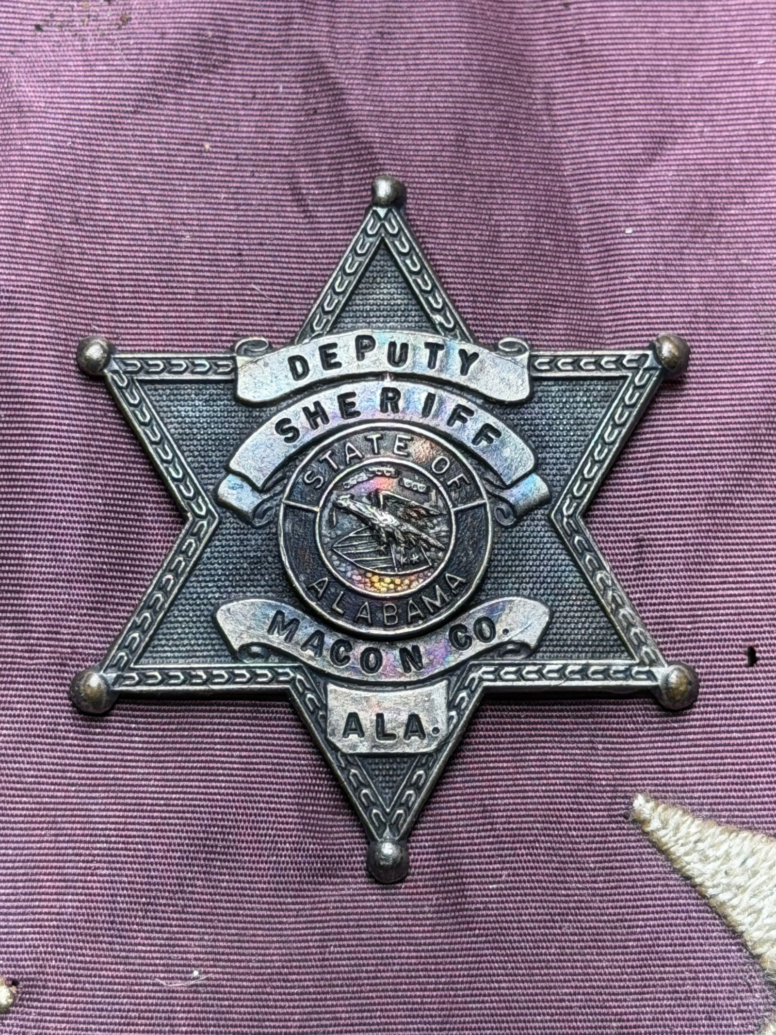 1800's Macon County Alabama Deputy Sheriff Badge – State of Alabama Law Enforcement Star (1 of 3)