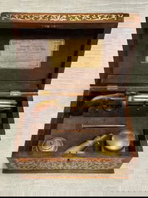 1800s Professor Lindberg’s Emergency Vampire Field Kit: Multi-Barrel Percussion Pistol & Case