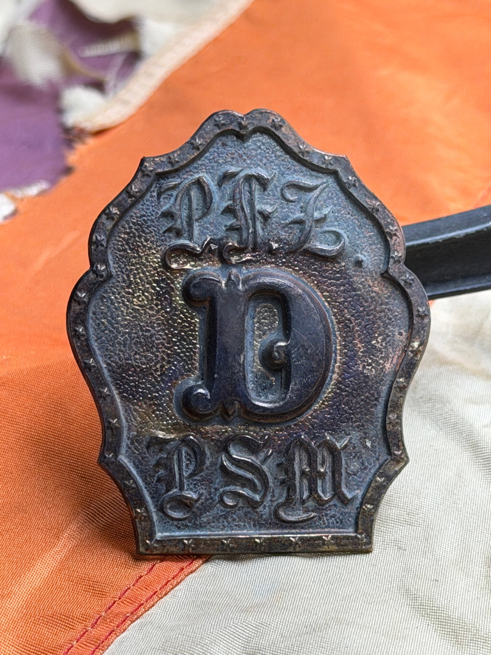 Civil War Pennsylvania Fire Zouaves Kepi Insignia (1 of 3)