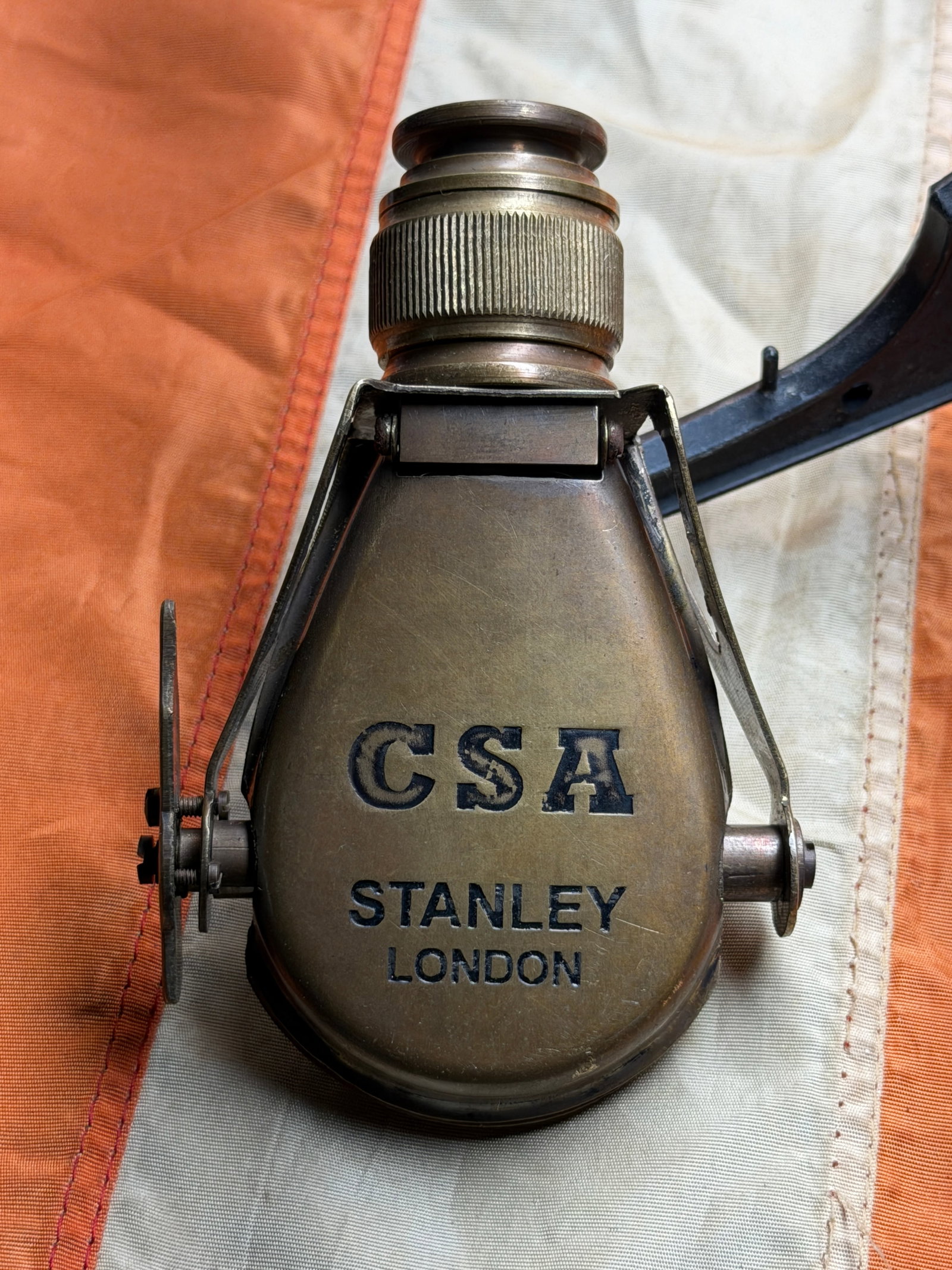 Civil War Confederate “CSA?? Mechanical Telescope by Stanley, London: This compact mechanical telescope is constructed of solid brass and stamped “CSA / Stanley / London,” identifying it as an optical instrument manufactured in England for the Confederate States