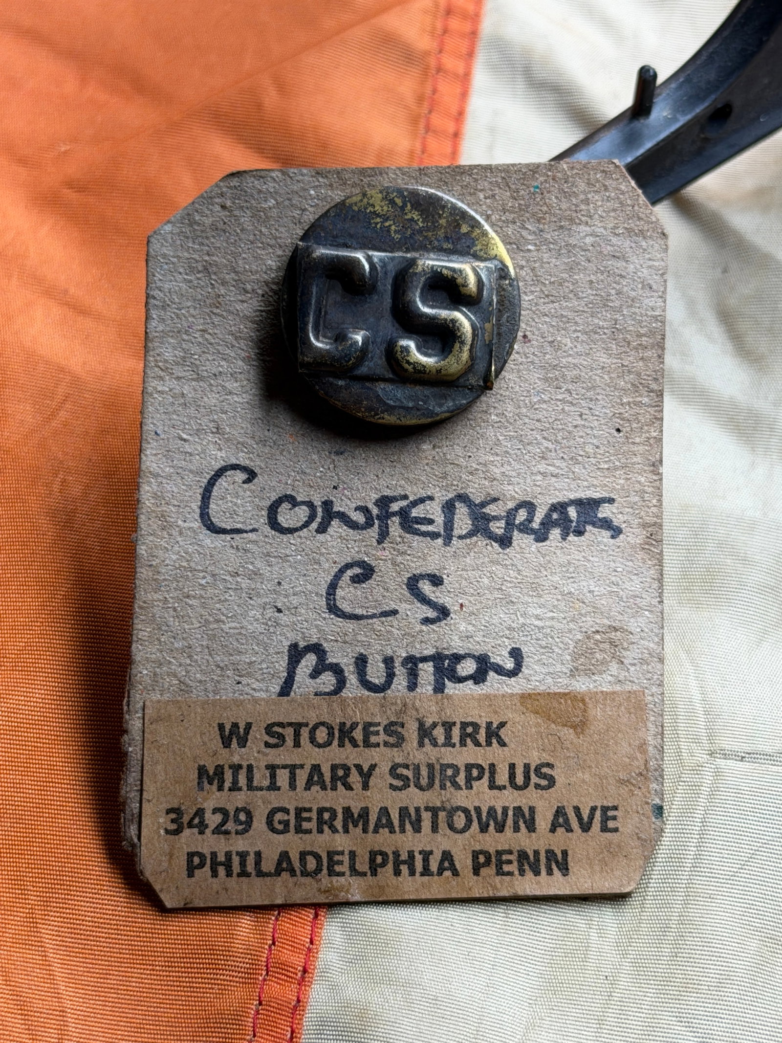 Civil War Confederate “CS?? Infantry Button (1 of 3)