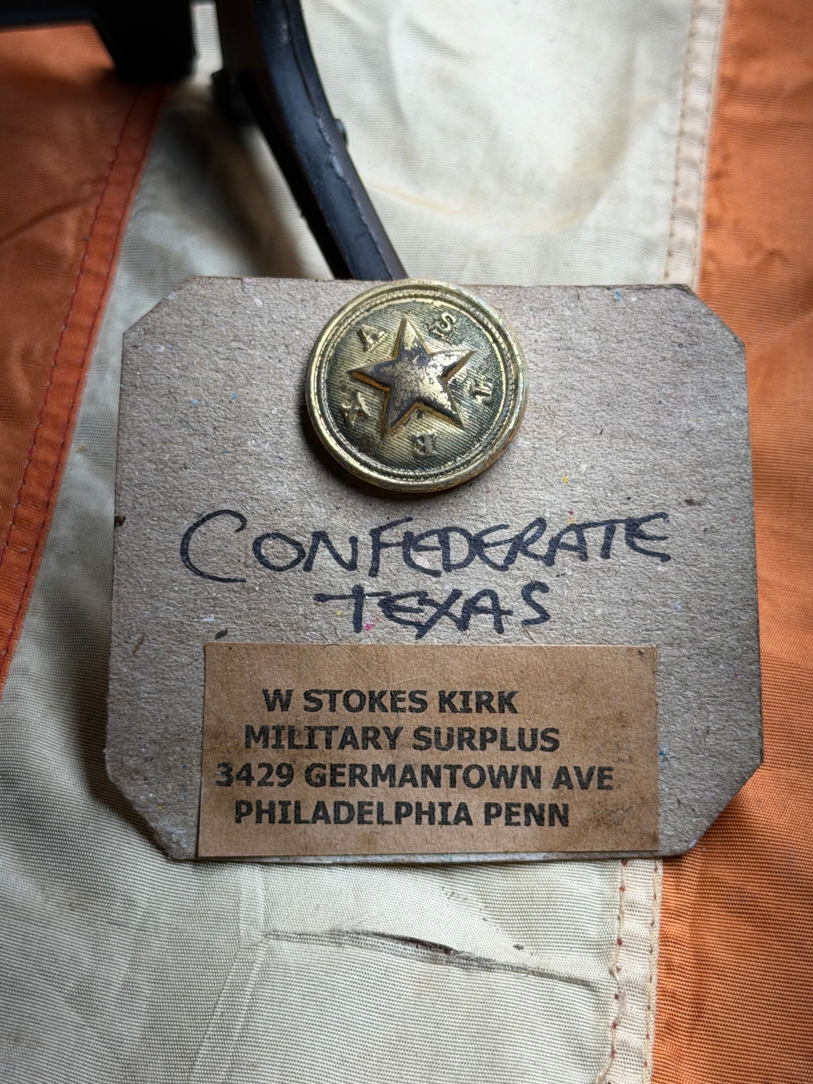 Civil War Texas Star Uniform Button (Lone Star Motif) (1 of 4)