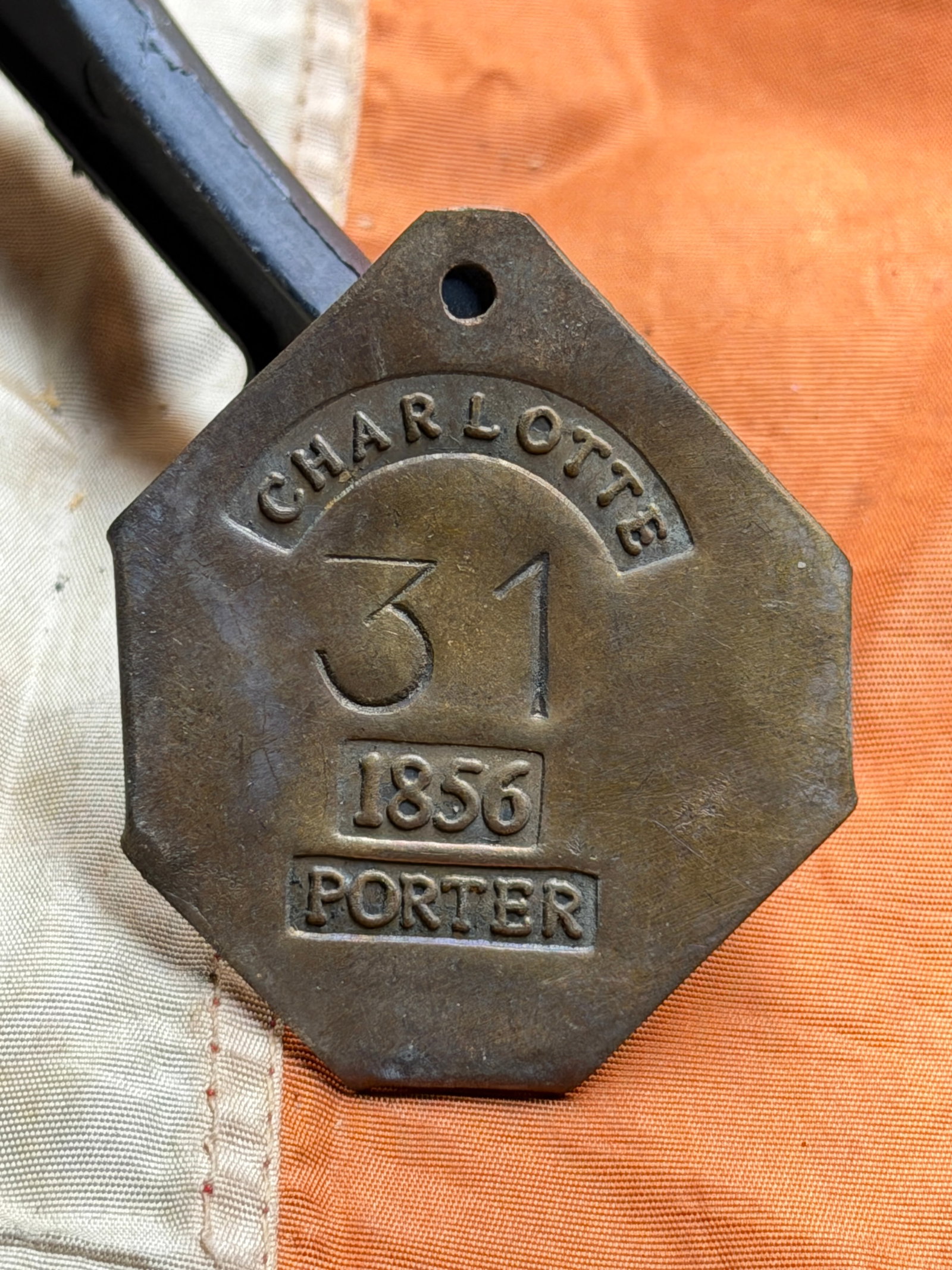 Civil War Charleston Porter Identification Badge, No. 31 (1 of 3)