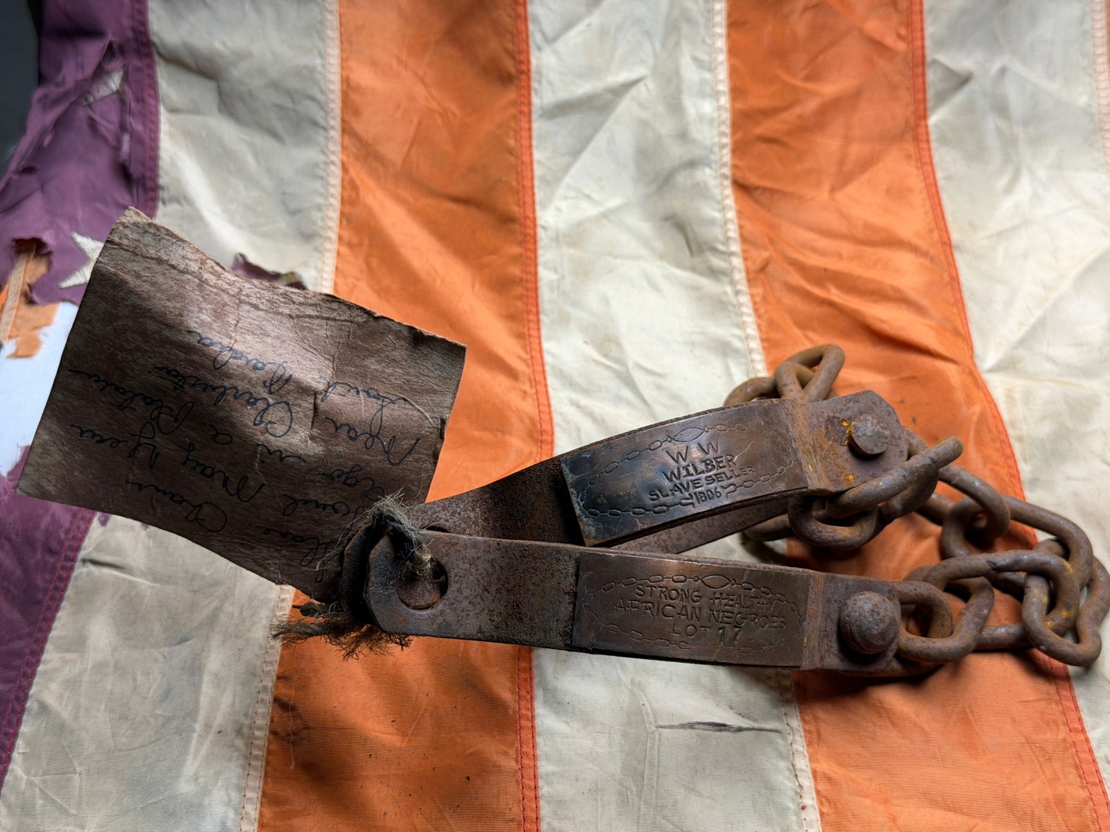 Civil War Cast Iron Slave Cuffs W. W. Wilber (1 of 5)