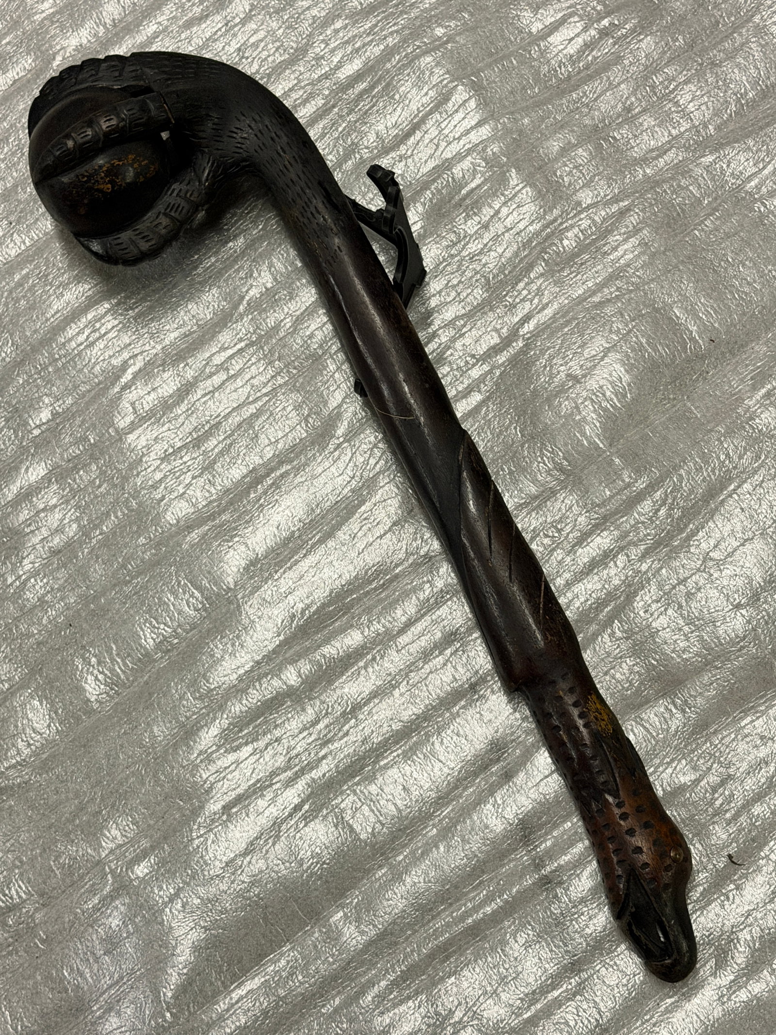 19th Century Native American Carved Eagle War Club with Ball-in-Talon – 1800s (1 of 10)