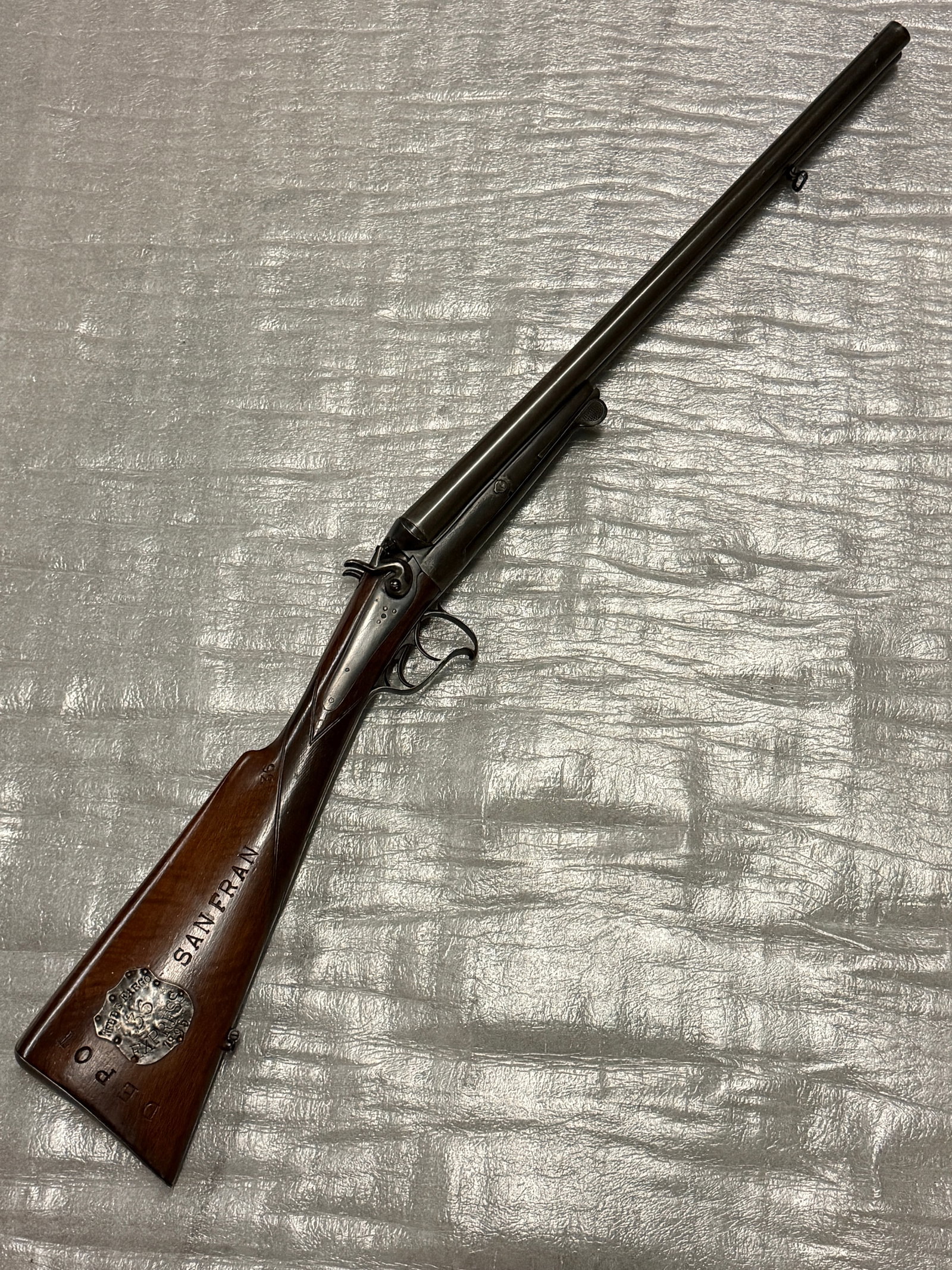1895 Wells Fargo Express Co. Marked Stock Double Barrel Shotgun With Inspection Markings (1 of 17)