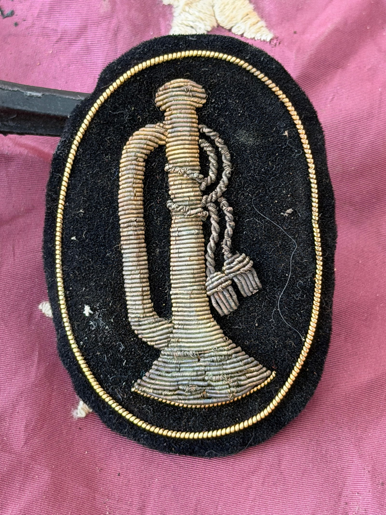 Civil War union Mounted Rifleman Sharp-Shooter Bullion Headgear Badge by Schuyler Hartley & Graham (1 of 4)