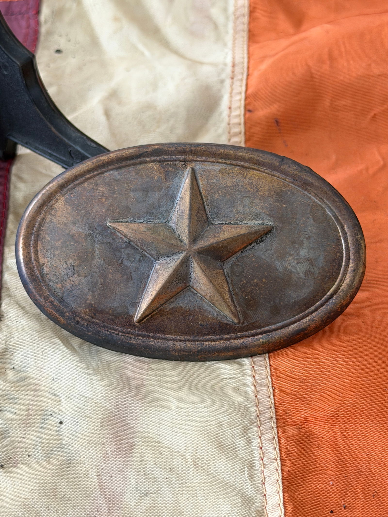 Civil War Texas Star Confederate CSA Oval Belt Buckle (1 of 4)