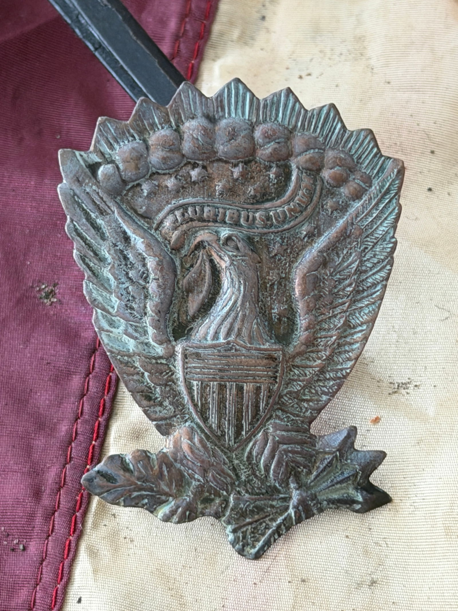 Civil War Hardee Hat Side Eagle Insignia, U.S. Army Infantry, ca. 1858–1865 (1 of 3)