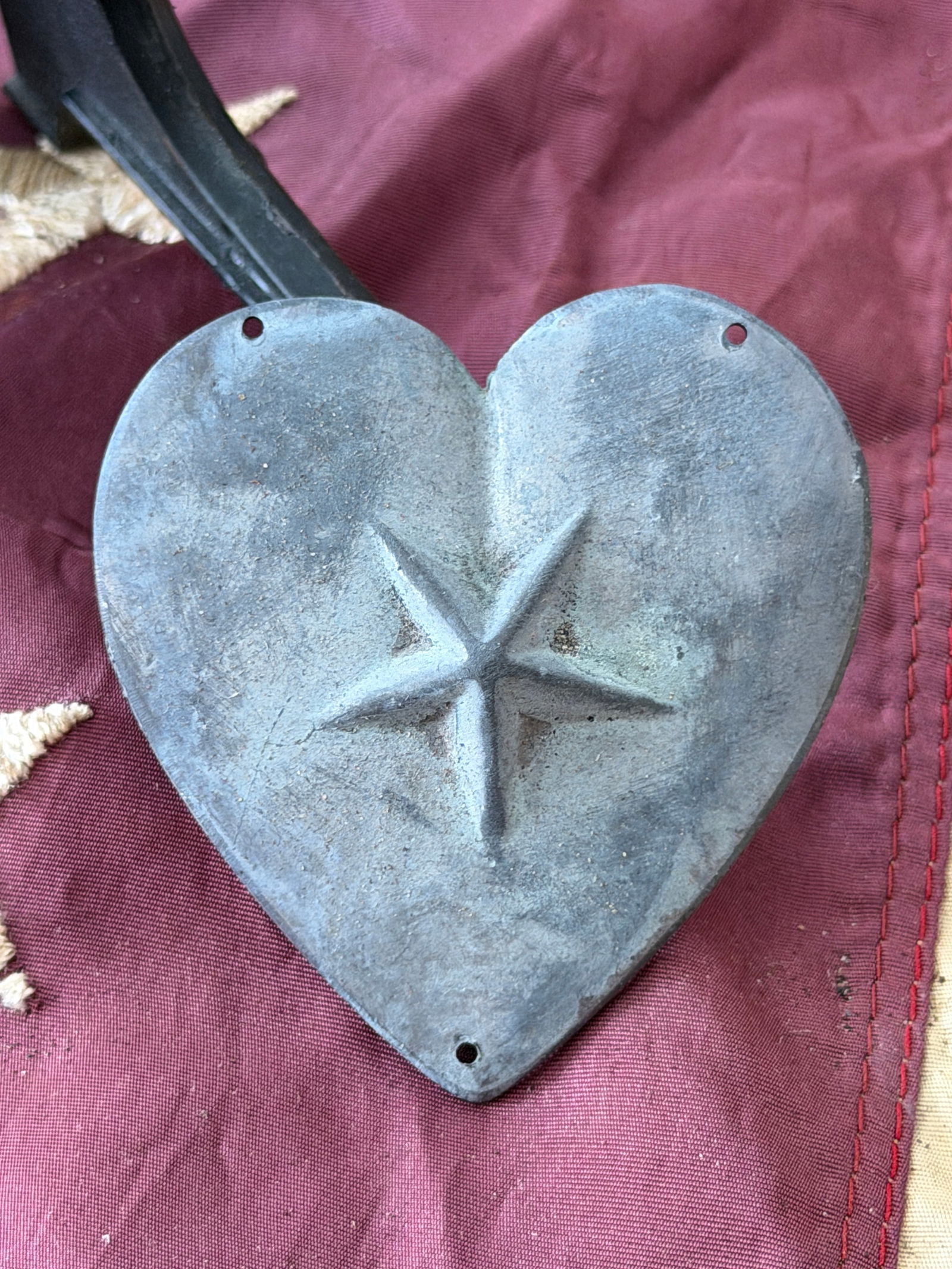 Civil War Confederate Texas Martingale Plate, “CSA 1863: This rare heart-shaped martingale plate is a Confederate cavalry accoutrement attributed to Texas forces during the American Civil War, dated 1863. Struck from thin metal and marked “CSA 1863,&rdquo