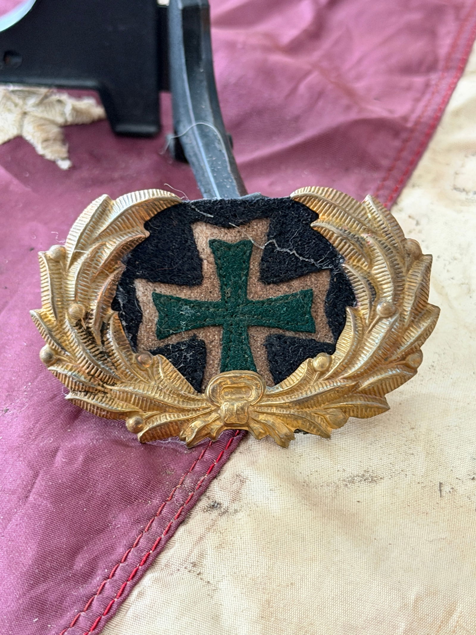 Civil War Hospital Steward Surgeon’s Headgear Badge: This headgear badge was worn by a Hospital Steward serving with the Union Army Medical Department during the American Civil War (1861–1865). Hospital Stewards acted as senior enlisted medical person