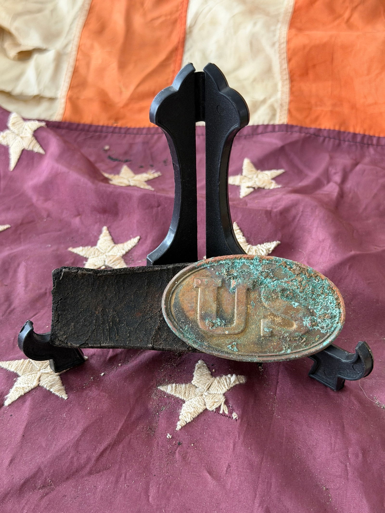 Civil War Union Soldier’s “U.S.?? Waist Belt Plate and Leather Belt, Battle of Gaines’ Mill (1 of 6)