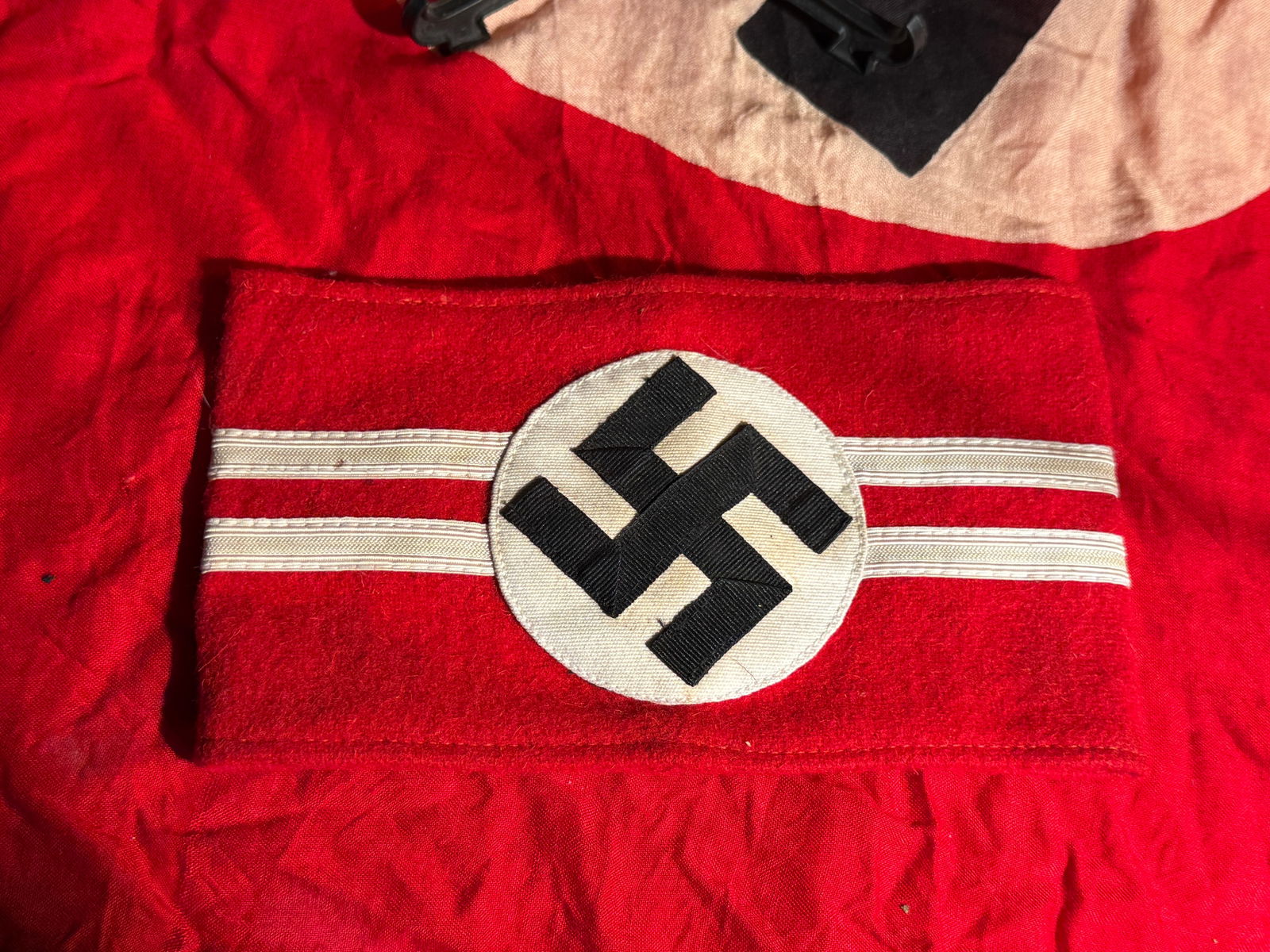 WW2 German NSDAP Political Leader Armband With RZM Paper Tag (Ortsgruppenleiter Rank Level), Nazi (1 of 3)