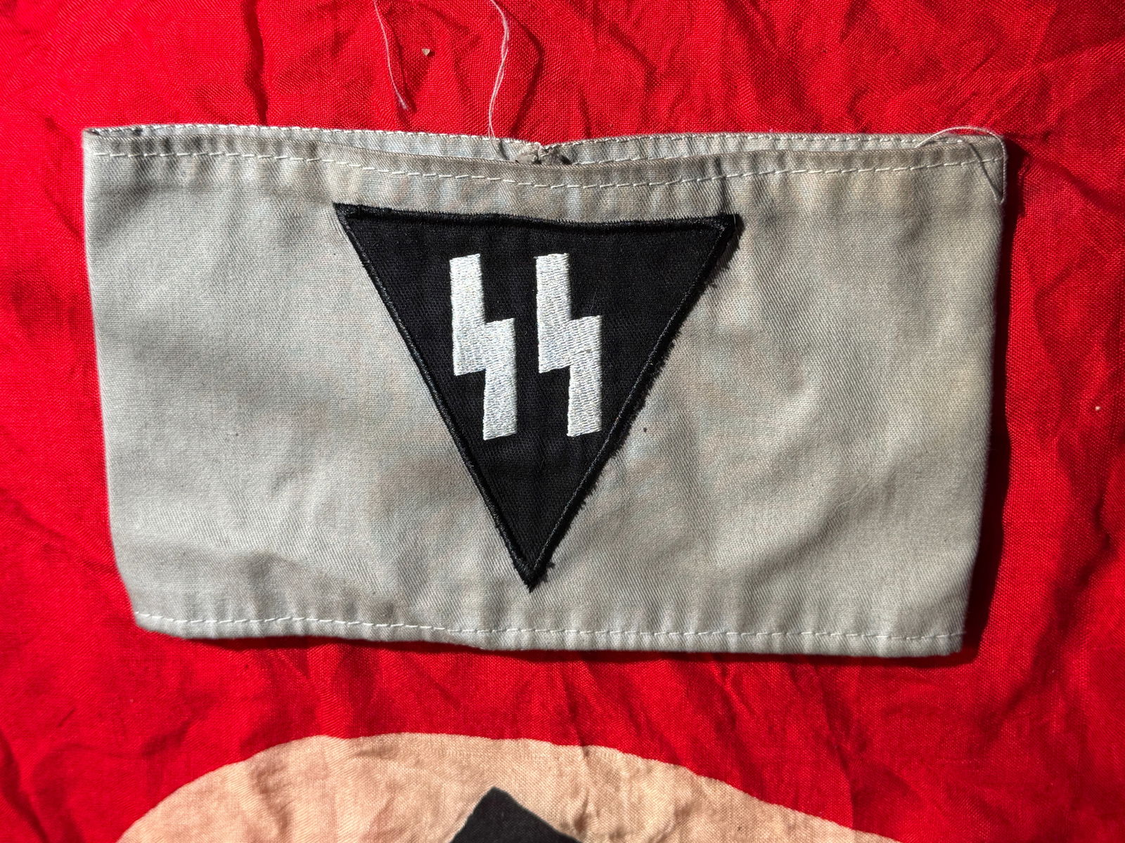 WW2 German SS Armband with Runes, Nazi Germany, c. 1933–1945 With RZM Papr Tag (1 of 3)