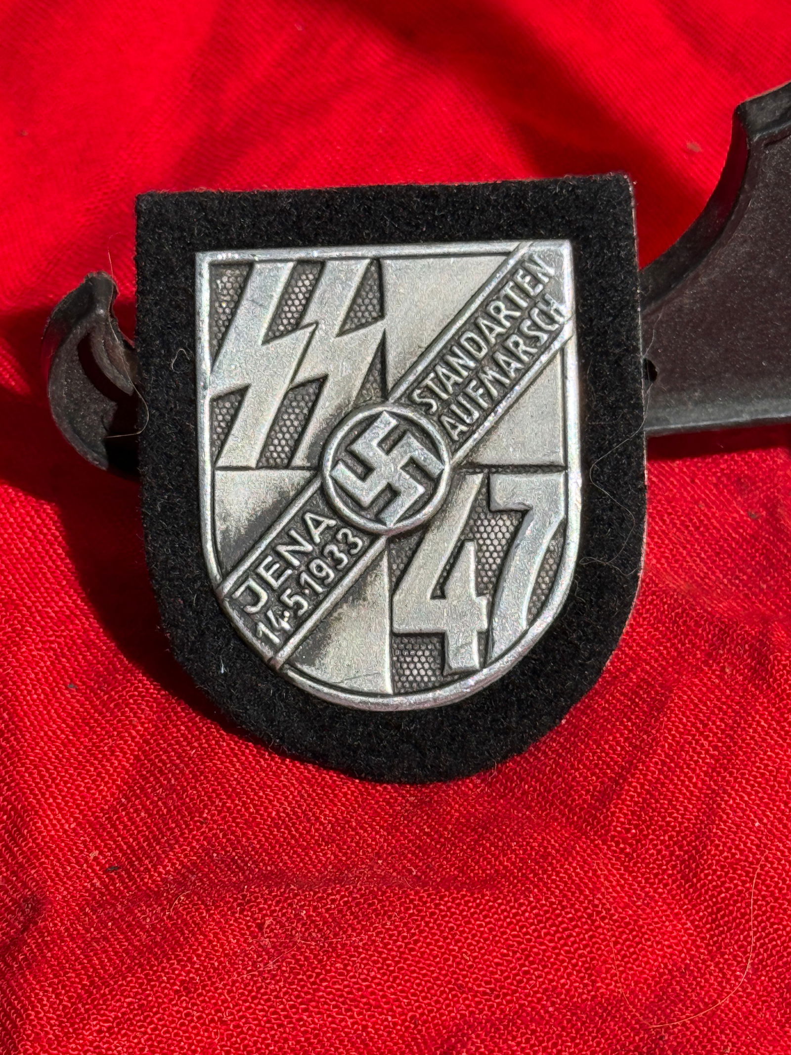 WW2 German SS Standartenaufmarsch Jena 14–15 May 1933 Commemorative Badge By RZM (1 of 3)