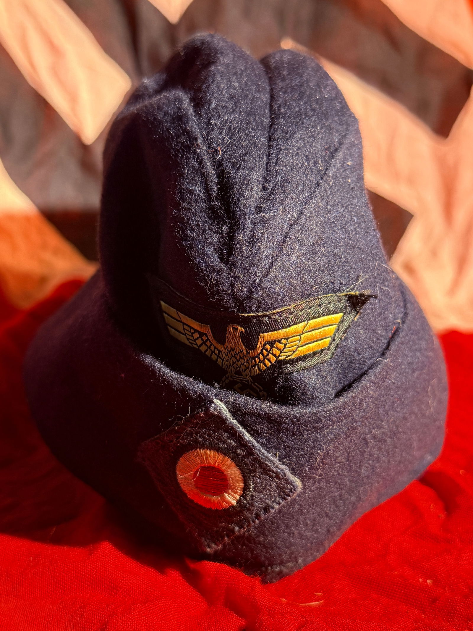 WW2 German Luftwaffe Flight Cap (Side Cap) - Maker Marked - 3