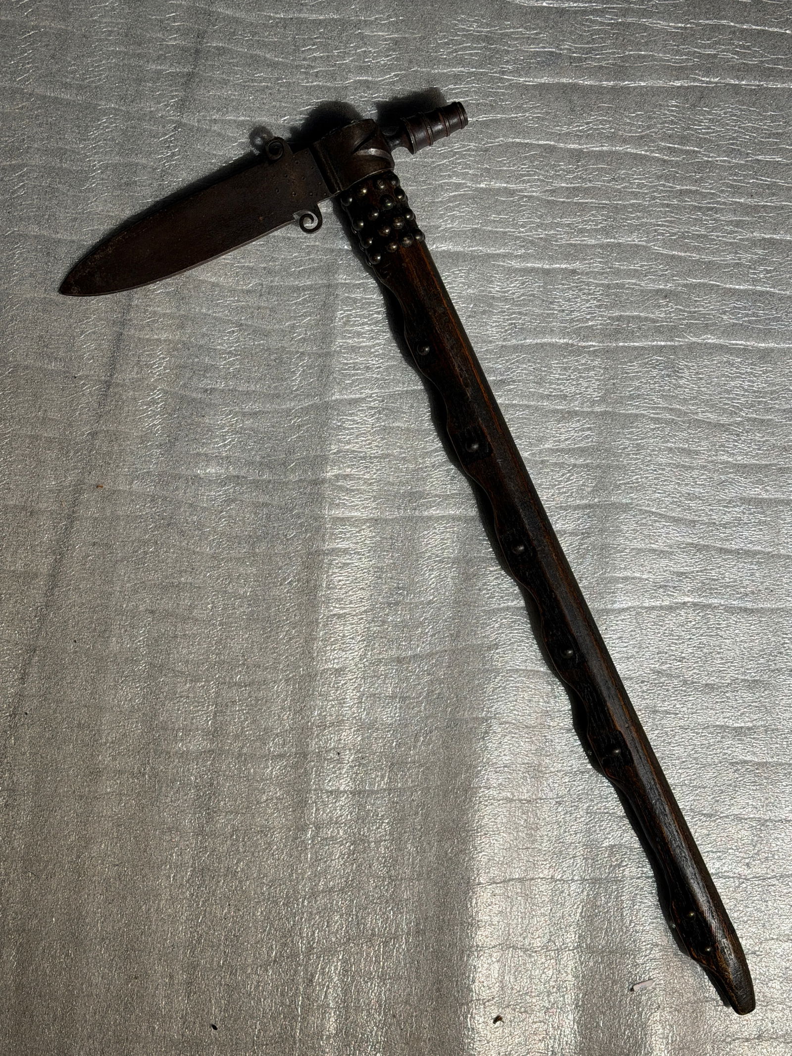 1800's Native American Spontoon Pipe Tomahawk (Ceremonial and Utility Tool) (1 of 10)
