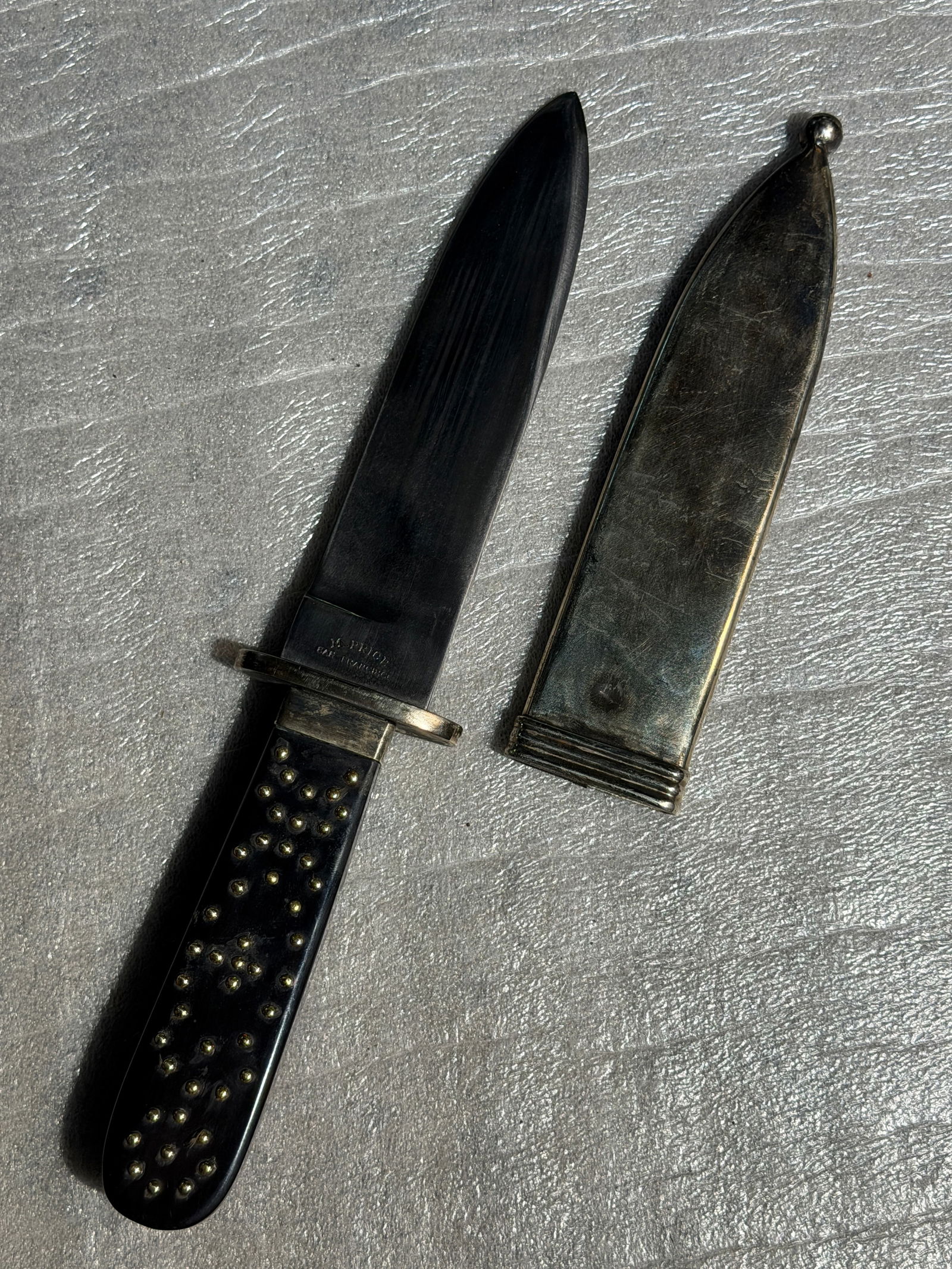 1800's M. Price San Francisco Bowie Knife with Studded Handle (1 of 8)