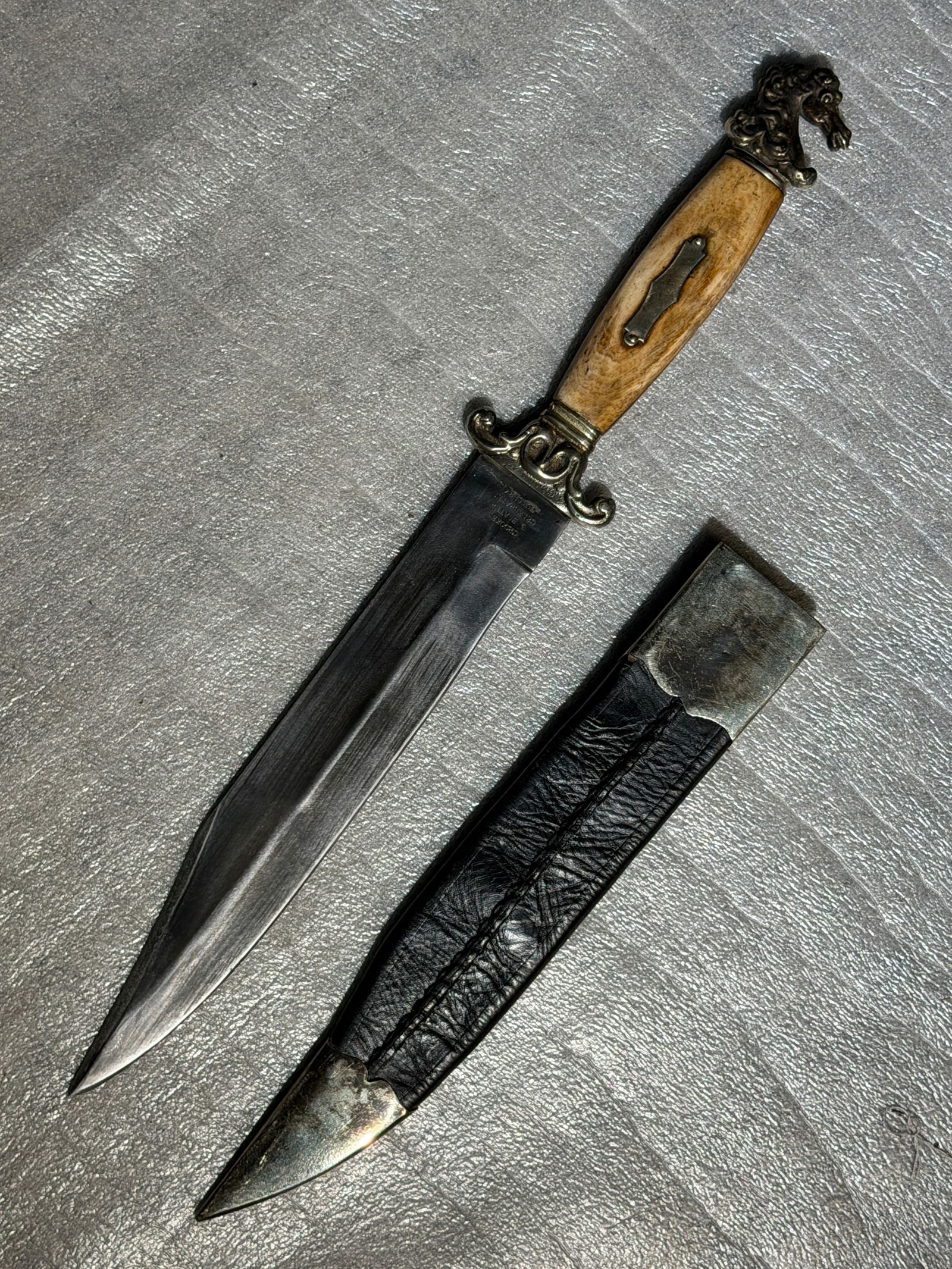 1800's Crookes & Slater “Celebrated Cutlery?? Bowie Knife with Horse-Head Pommel (1 of 9)