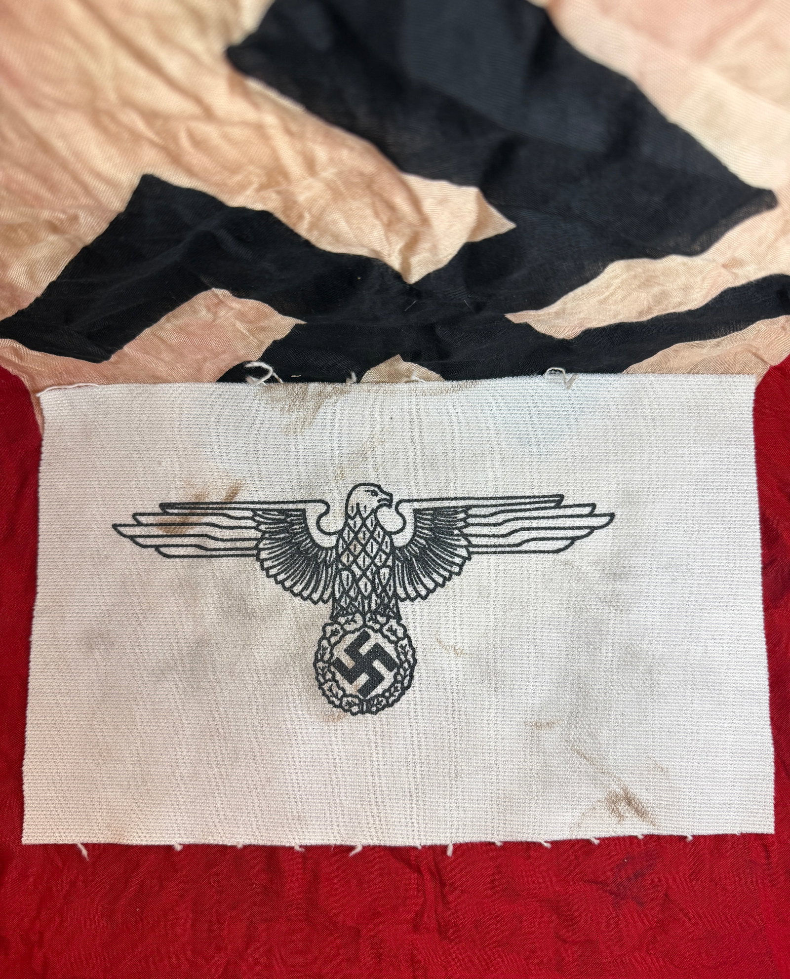 World War II German Waffen-SS Sleeve Eagle (Uncut Variant) (1 of 3)