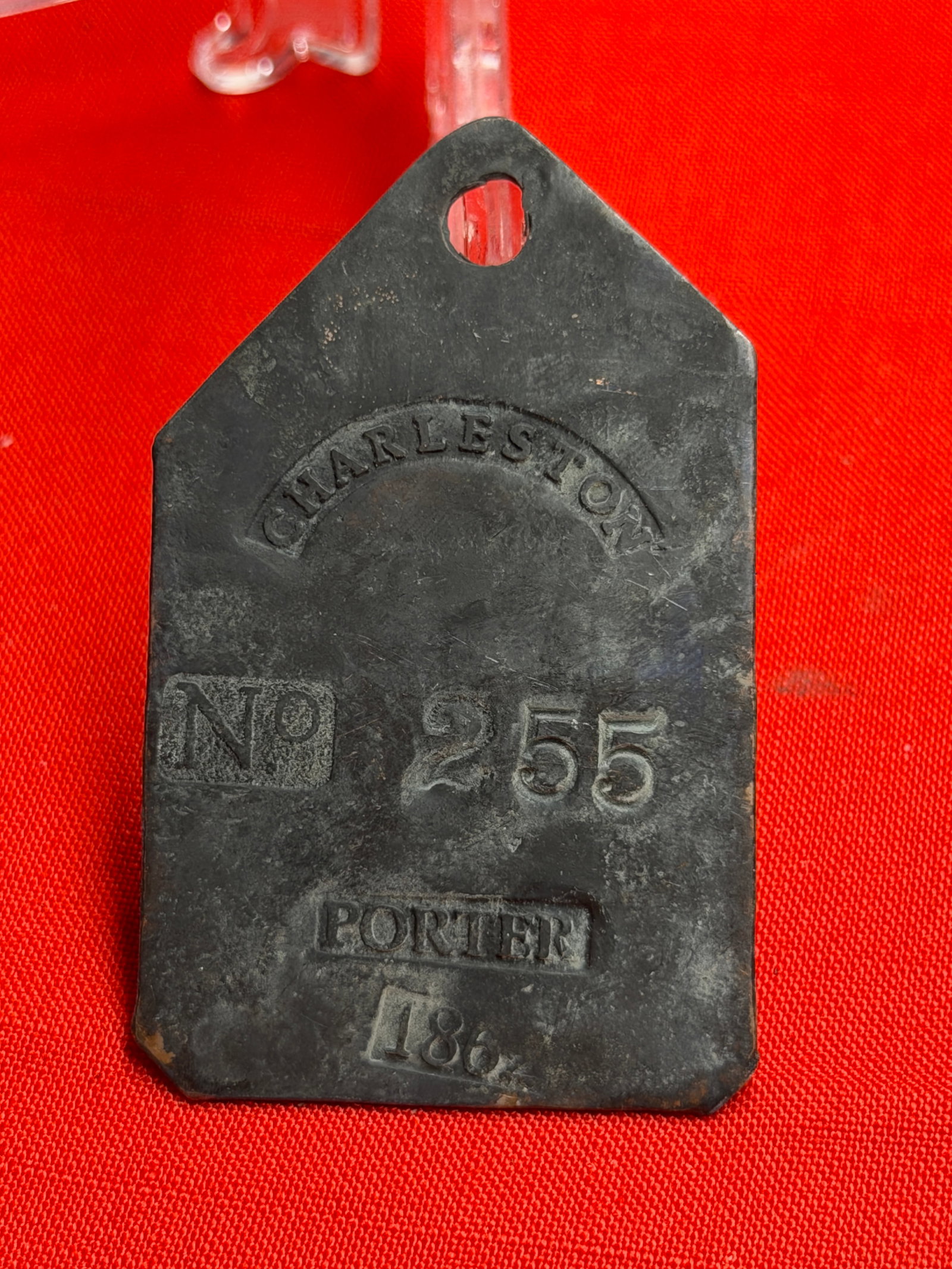 1864 Charleston South Carolina Porter Slave Tag No. 255 Servant Id (1 of 3)