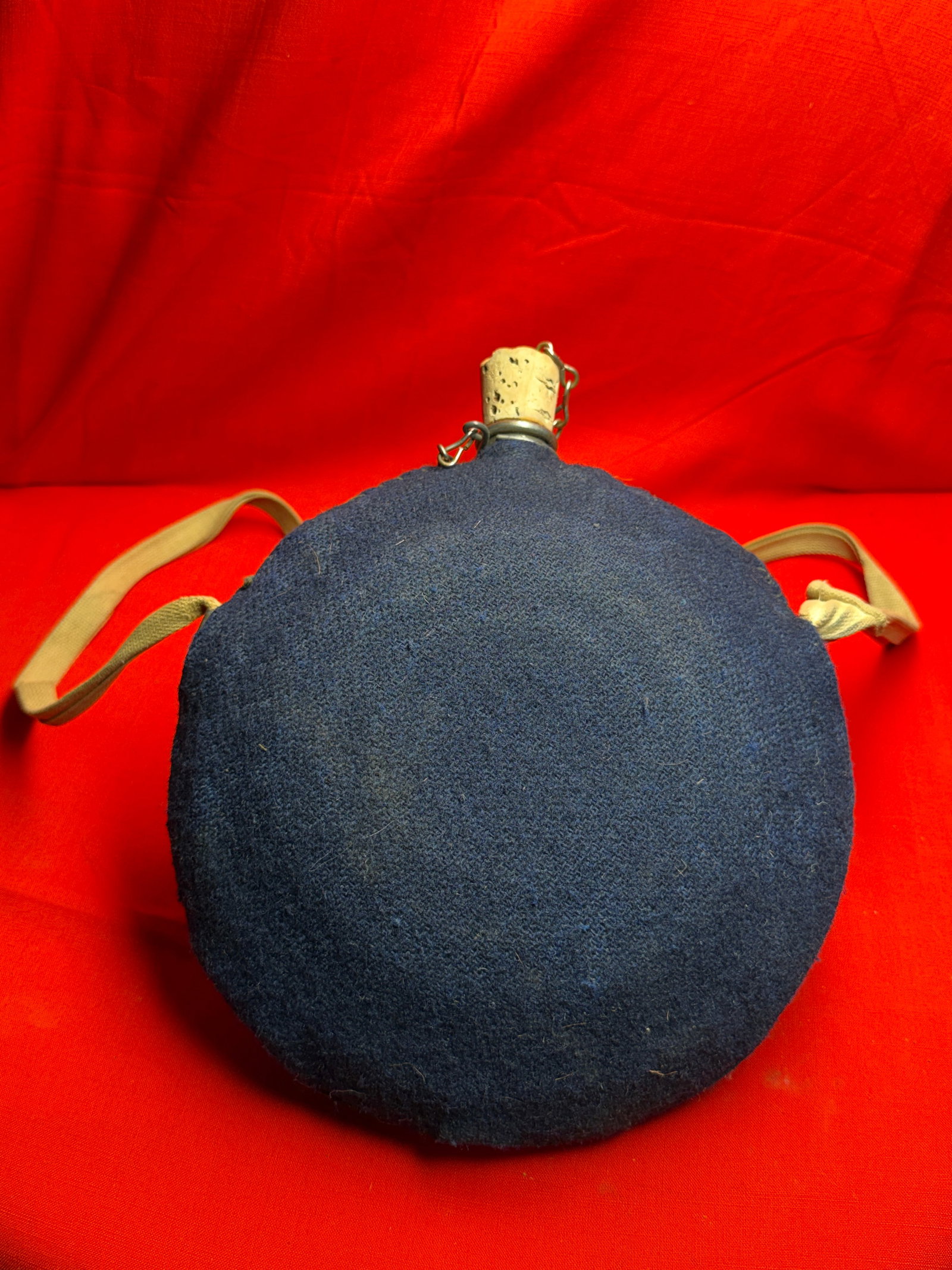 Civil War Union Infantry Canvas Covered Tin Canteen with Sling (1 of 6)