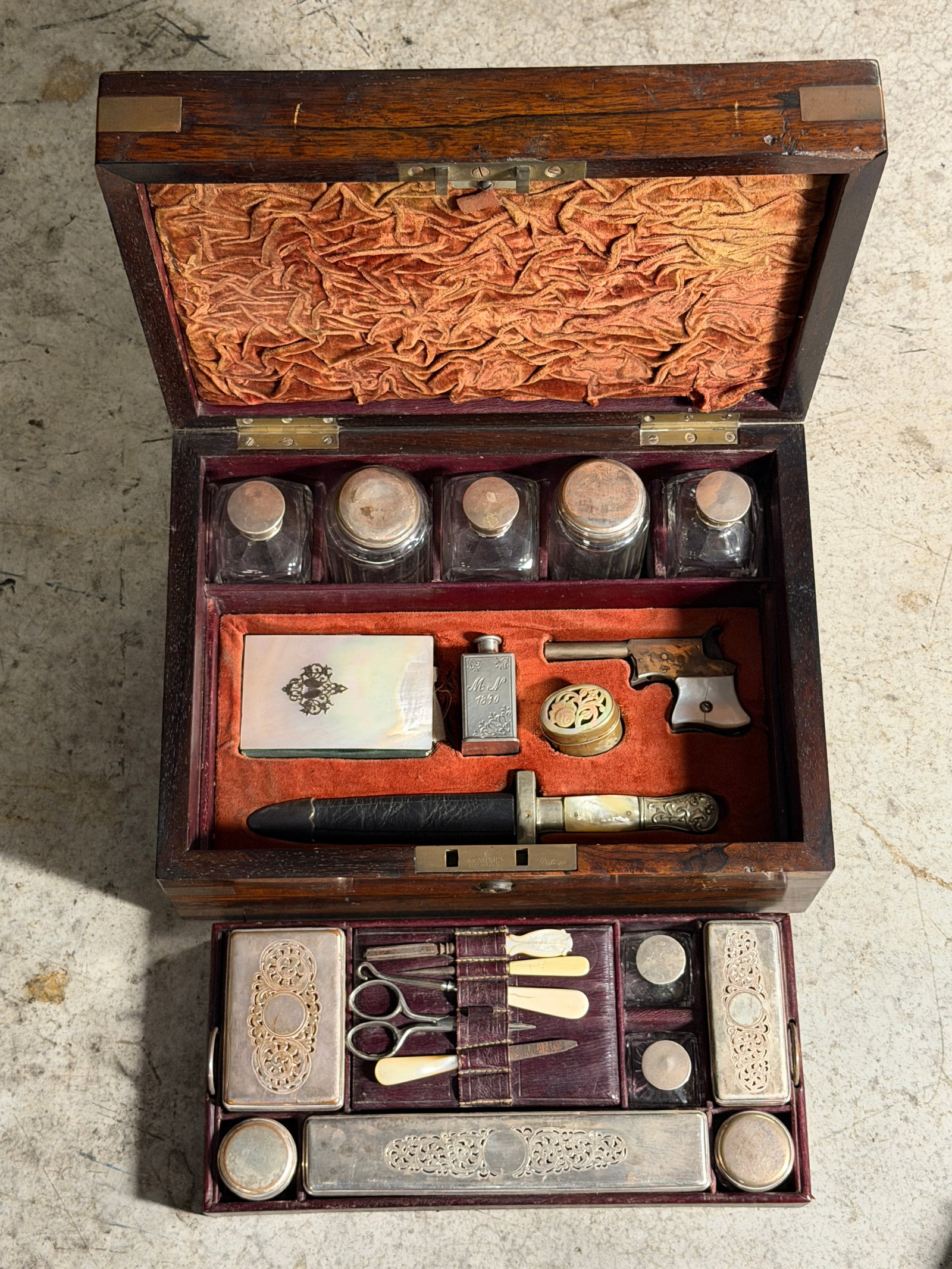 Field & Travel Companion Case With Pistol, American Civil War Era Officer's, c. 1860s (1 of 18)