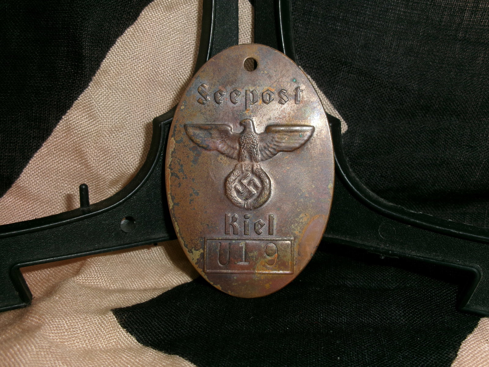 WWII German Naval “Seepost Kiel U-19?? Tag (1 of 3)